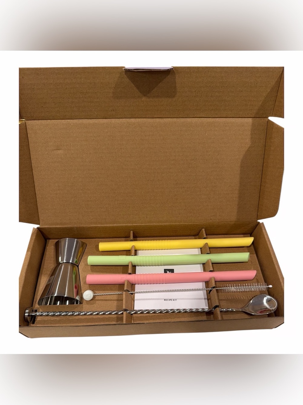 New Nespresso Colorful Cocktail Bar Set with Silver Jigger